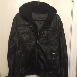 7 Diamonds Men's Leather motorcycle jacket
